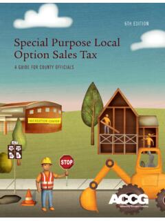 Special Purpose Local Option Sales Tax - ACCG
