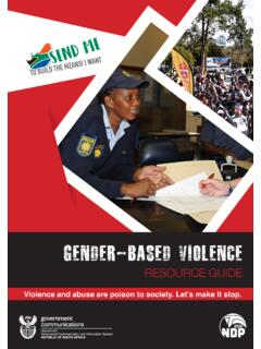 Gender-based Violence - South African Government