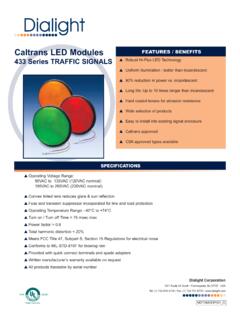 Caltrans LED Modules FEATURES / BENEFITS 433 …