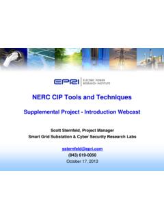 NERC CIP Tools and Techniques - EPRI