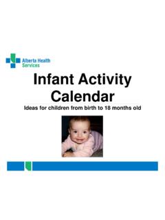 Infant Activity Calendar - Home | Alberta Health Services