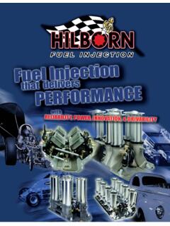 Hilborn Performance Fuel System Parts Catalog
