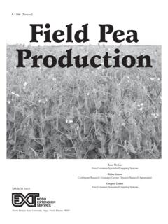Field Pea Production - Ag Research