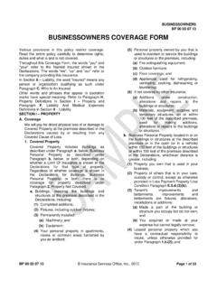 BUSINESSOWNERS COVERAGE FORM