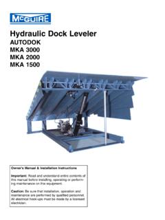 Hydraulic Dock Leveler - wbmcguire.com