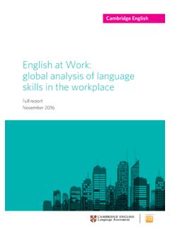 English at Work Full Report - Cambridge English