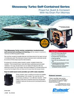 Stowaway Turbo Self-Contained Series - Cruisair Southeast