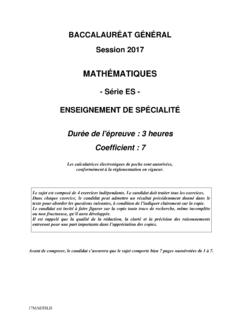 BACCALAUR&#201;AT G&#201;N&#201;RAL Session 2017 - …