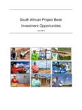 South African Project Book Investment Opportunities