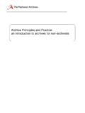 Archive Principles and Practice: an introduction to ...