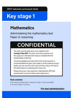 2017 national curriculum tests Key stage 1 - GOV.UK