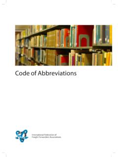 Code of Abbreviations - International Federation of ...
