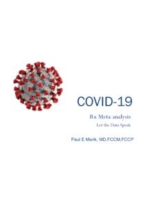 Meta-analysis of COVID-19 therapeutics, by Dr. Paul E ...