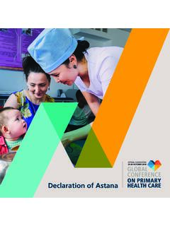 Declaration of Astana - World Health Organization