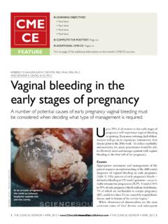 Vaginal bleeding in the early stages of pregnancy