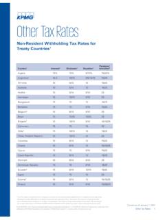 Other Tax Rates - KPMG