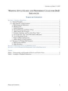 TABLE OF CONTENTS - Washington Headquarters Services