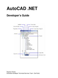 AutoCAD .NET Developer's Guide - Autodesk