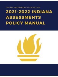 Indiana Assessments Policy Manual