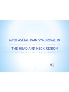 WHAT IS MYOFASCIAL PAIN SYNDROME - MCCC - …