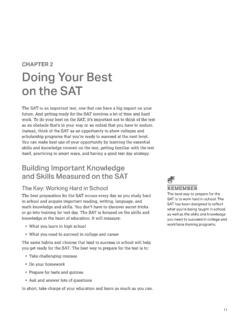SAT Study Guide 2020 - Chapter 2: Doing Your Best on the …
