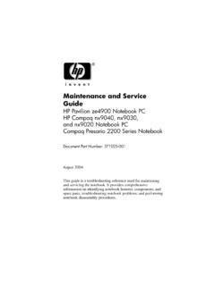 Maintenance and Service Guide - hp.com