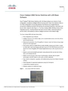 Cisco Catalyst 2960 Series Switches with LAN Base Software