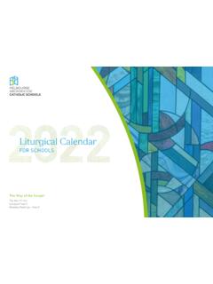 2022 Liturgical Calendar for Schools