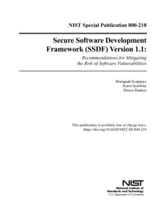 Secure Software Development Framework (SSDF) Version 1.1
