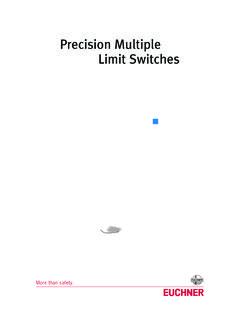 Euchner Precision Multiple Limit Switches