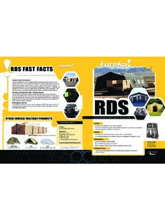 RDS FAST FACTS - Eureka Military Tents