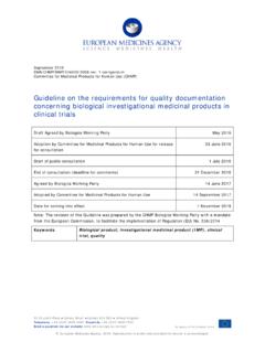Guideline on the requirements for quality documentation ...