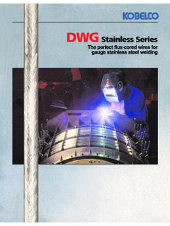 DWG Stainless Series - Kobelco Welding