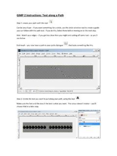 GIMP 2 Instructions: Text along a Path - Home - …