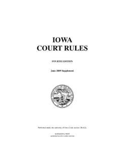 IOWA COURT RULES