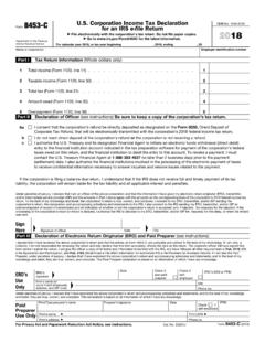 8453-C U.S. Corporation Income Tax Declaration