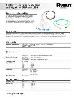 NetKey Fiber Optic Patch Cords and Pigtails – OFNR and ...
