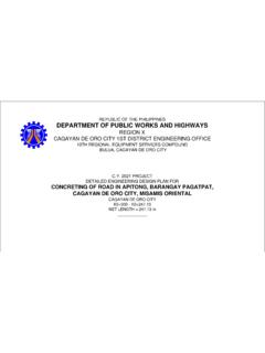 DEPARTMENT OF PUBLIC WORKS AND HIGHWAYS