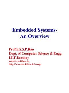 Embedded Systems- An Overview - IIT Bombay