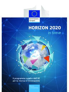 HORIZON 2020 in breve - Il programma quadro dell'UE per la ...