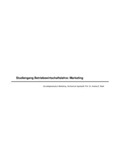 Studiengang Betriebswirtschaftslehre: Marketing