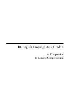 III. English Language Arts, Grade 4