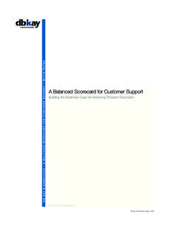 A Balanced Scorecard for Customer Support