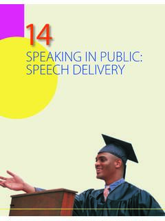SPEAKING IN PUBLIC: SPEECH DELIVERY - Pearson