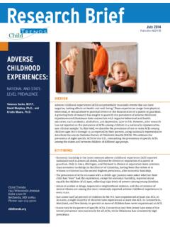 Brief Adverse Childhood Experiences - Child Trends
