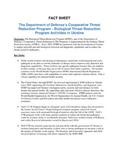 FACT SHEET: The Department of Defense’s Cooperative …