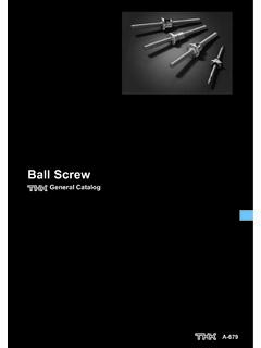 Ball Screw - THK