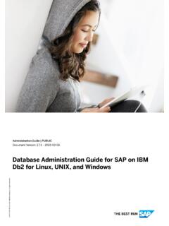 Database Administration Guide for SAP on IBM Db2 for Linux, …