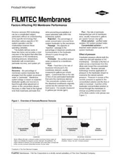 FILMTEC Membranes - Water Treatment Guide
