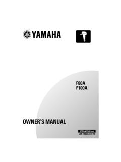 OWNER’S MANUAL - Yamaha Motor Company